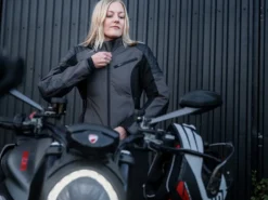 Halvarssons Textiljacka Solberg Dam Mörkgrå/Svart