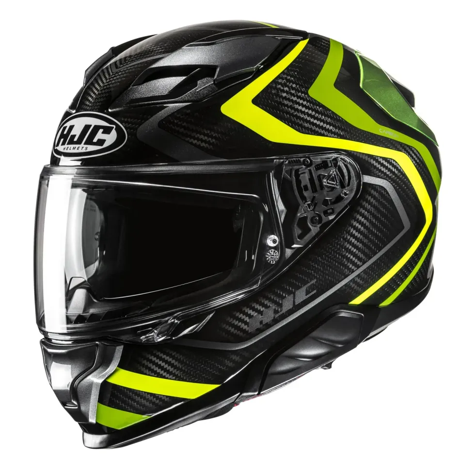 HJC Hjälm F71 Carbon Nevio Svart/Fluo Gul MC3H