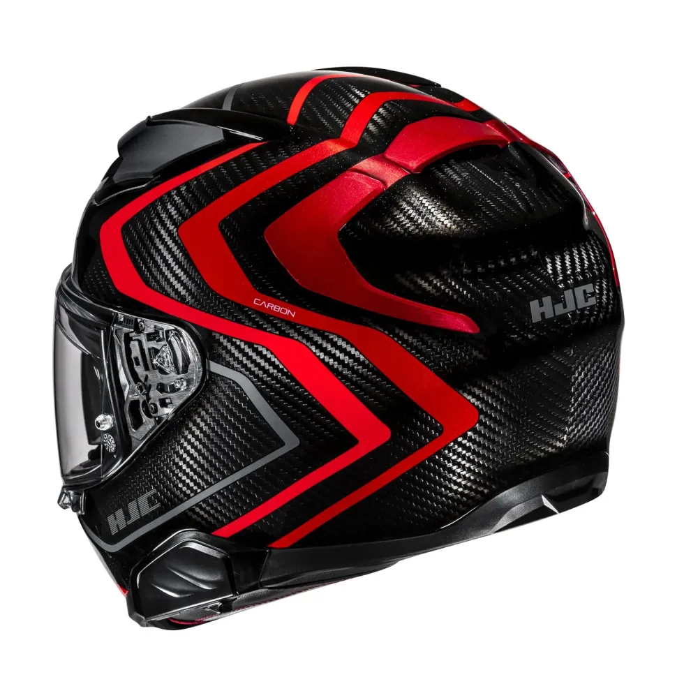 HJC Hjälm F71 Carbon Nevio Svart/Röd MC1