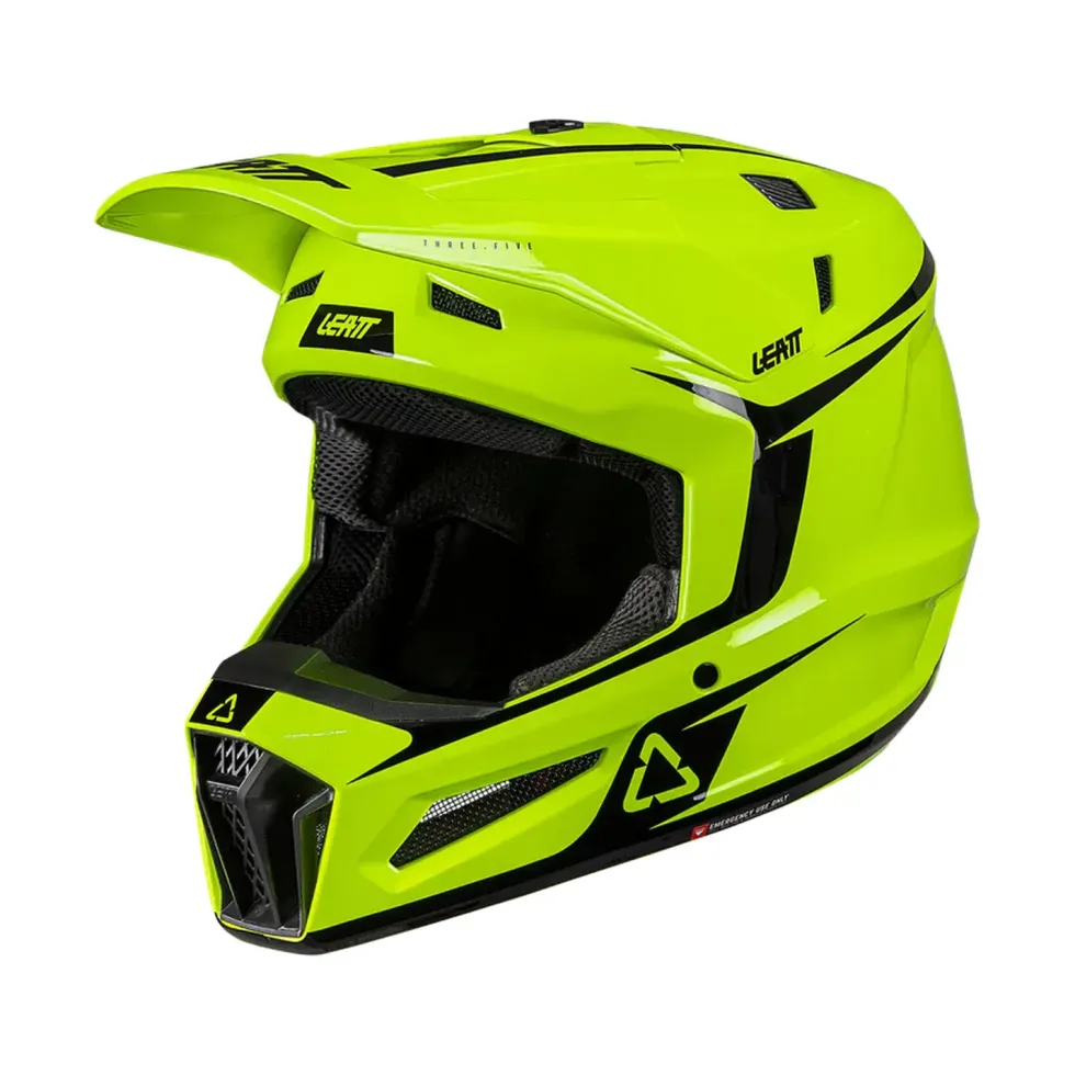 Leatt Hjälm+Goggles Moto 3.5 Jr Neon Gul V26