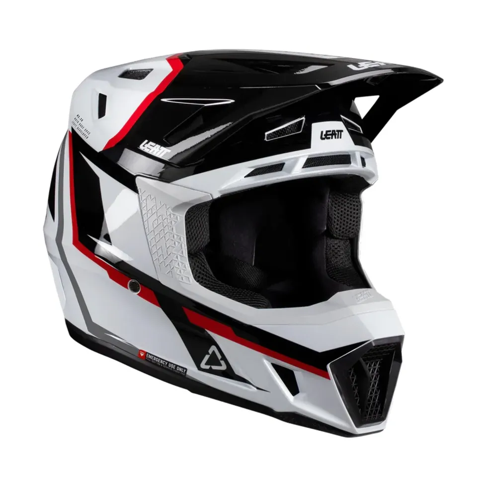 Leatt Hjälm+Goggles Moto 7.5 Vit/Röd V26